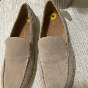 Marc Fisher Men's Taupe Suede Slip-Ons